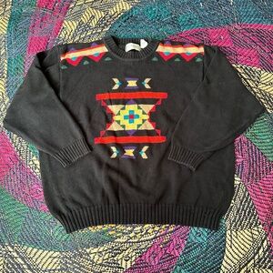 Vintage Southwestern Design Sweater Size P2